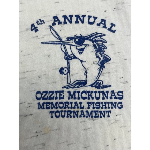 L(22.5x26.5) | Vintage 1995 Fishing Tournament T (Stains) - Picture 4 of 5
